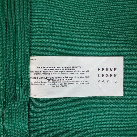 NWT Hervé Léger Green Caroline Dress, Size M (8-10) - Picture 5 of 8